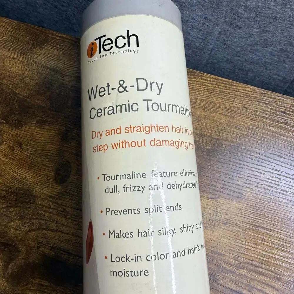 iTech Wet-&-Dry Ceramic Tourmaline Hair Straightener 1 3/4
